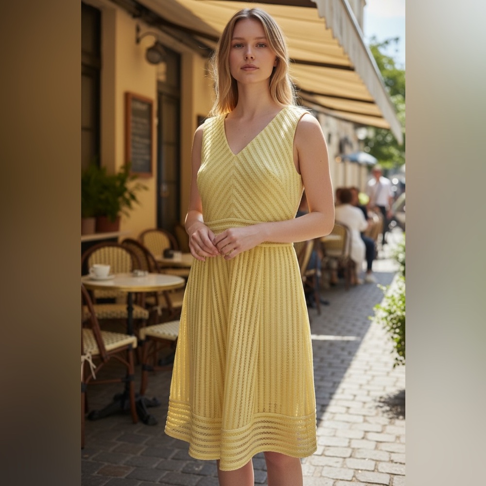 Lemon Zest Sleeveless Knit Dress